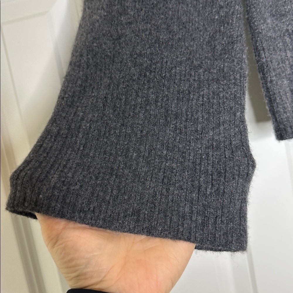 JCrew Milano cinched-waist cardigan, charcoal SzSmall - Picture 7 of 10
